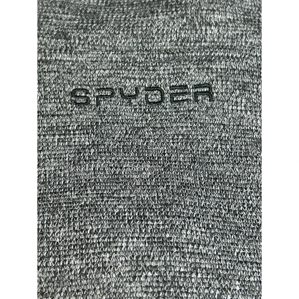 Spyder 1/4 Zip Jacket Mens M Gray/Black Pullover Fleece Active Sport Sweater‎